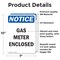 Signmission Gas Meter Enclosed, 7 in W x Rectangle, Vinyl Decal OS-2PACK-NS-D-710-V-13007 - alternate 2